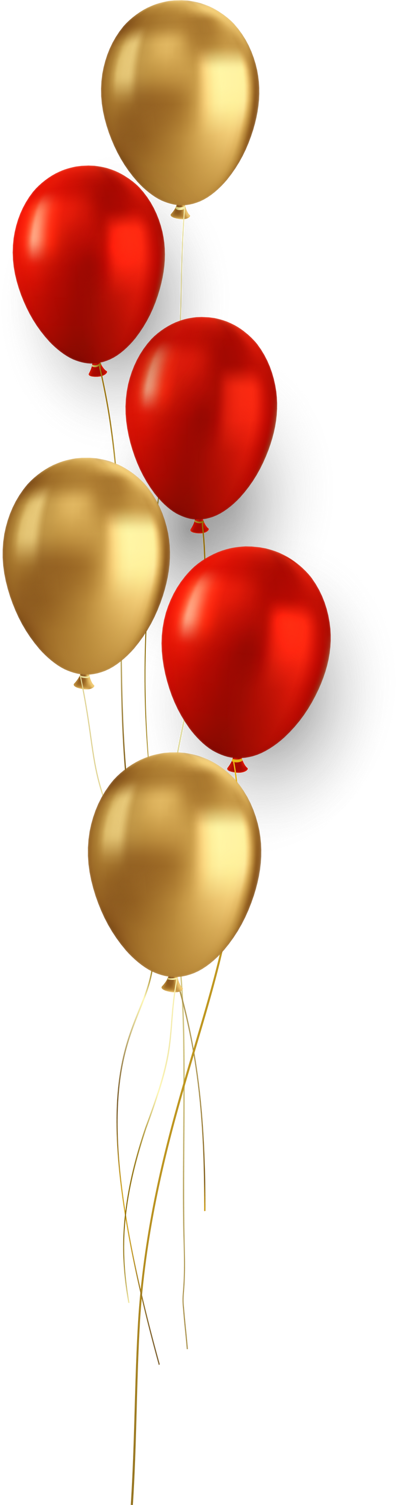 Red Gold balloons